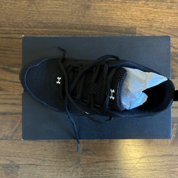 Under Armour Big Kids UA BGS Assert 9 Black White Athletic Shoes Size 4.5Y - NEW - Picture 3 of 5